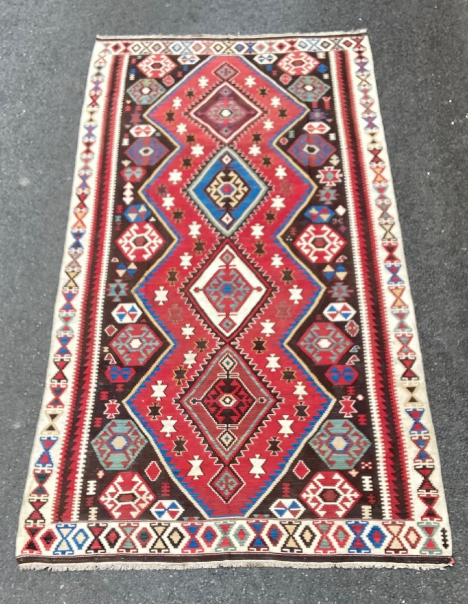 Kilim Shahsaven - Persia. Early 20th Century. 340 X 168 Cm