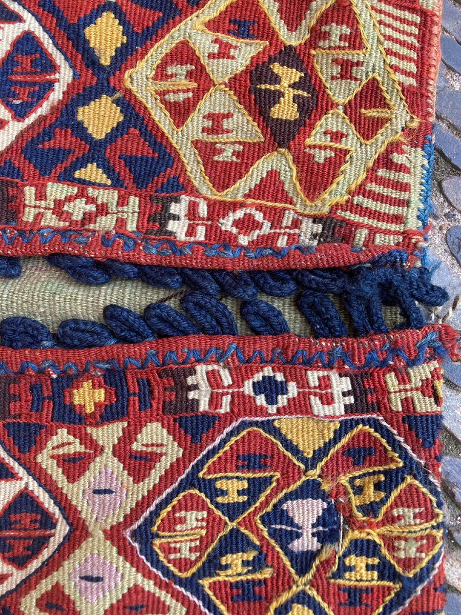 Heybe Double Bag. Maraş - Anatolia. Circa 1930. 130 X 62 Cm147 X 50 Cm-photo-4