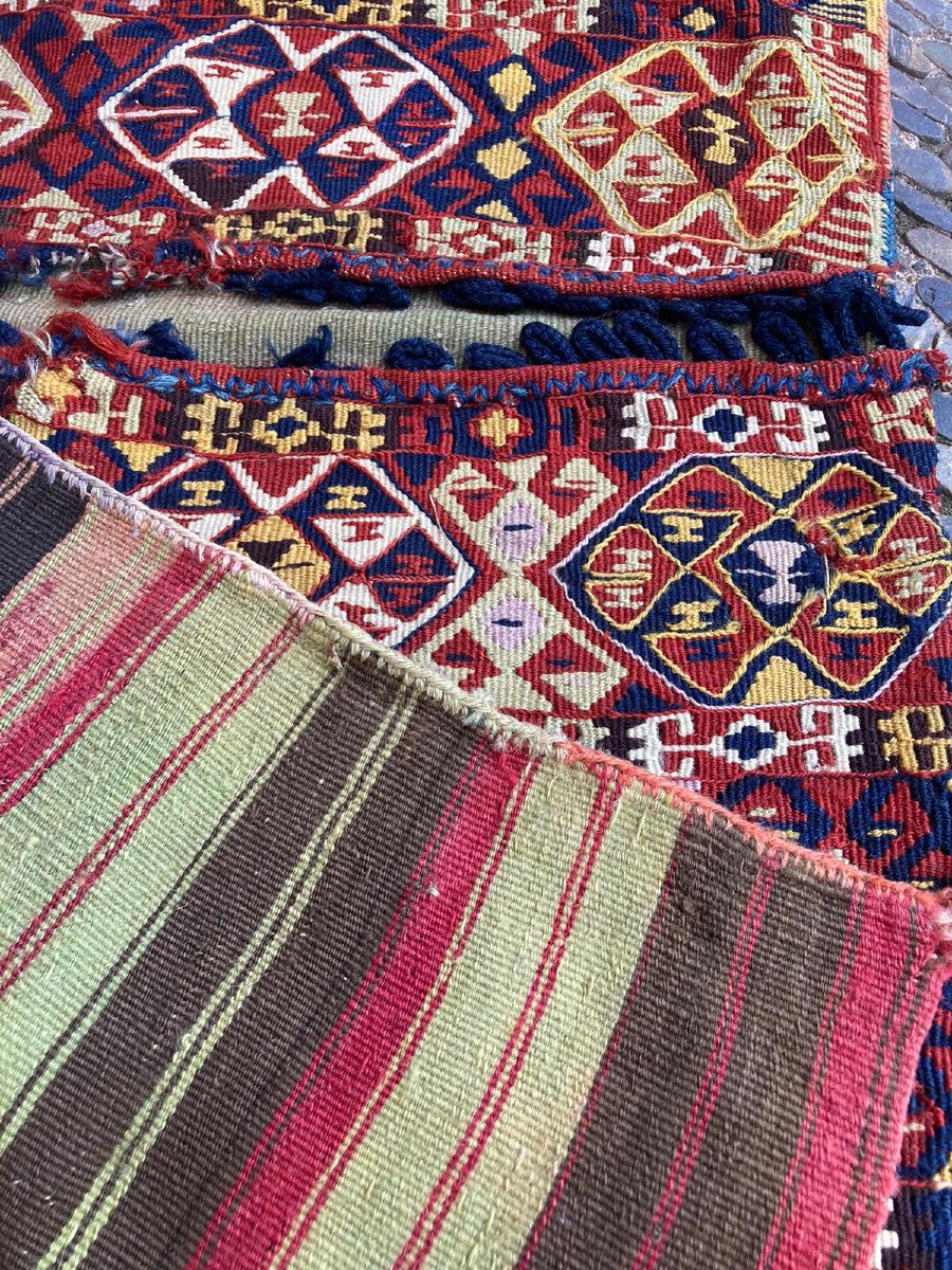 Heybe Double Bag. Maraş - Anatolia. Circa 1930. 130 X 62 Cm147 X 50 Cm-photo-3