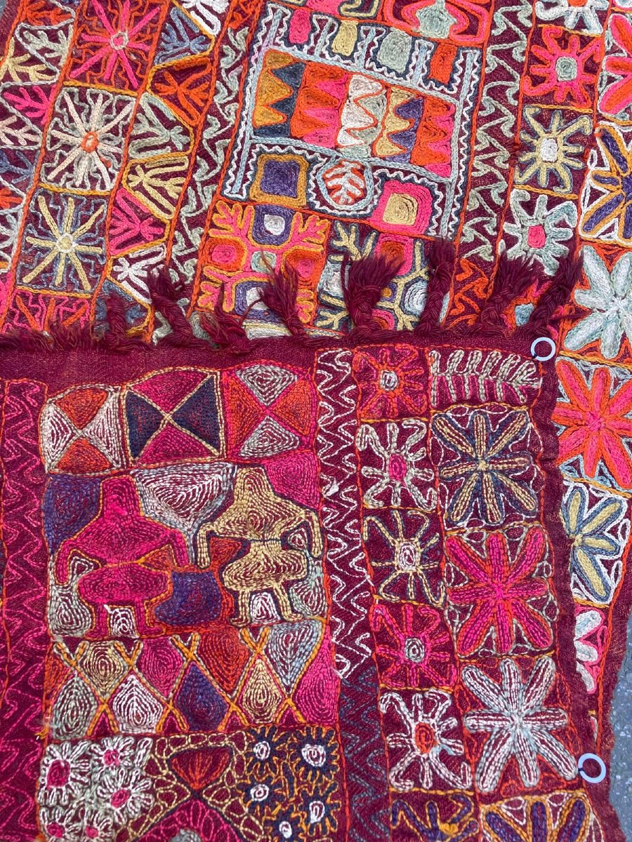 Kilim / Embroidery. Iraq. 1970s. 235 X 72 Cm-photo-2