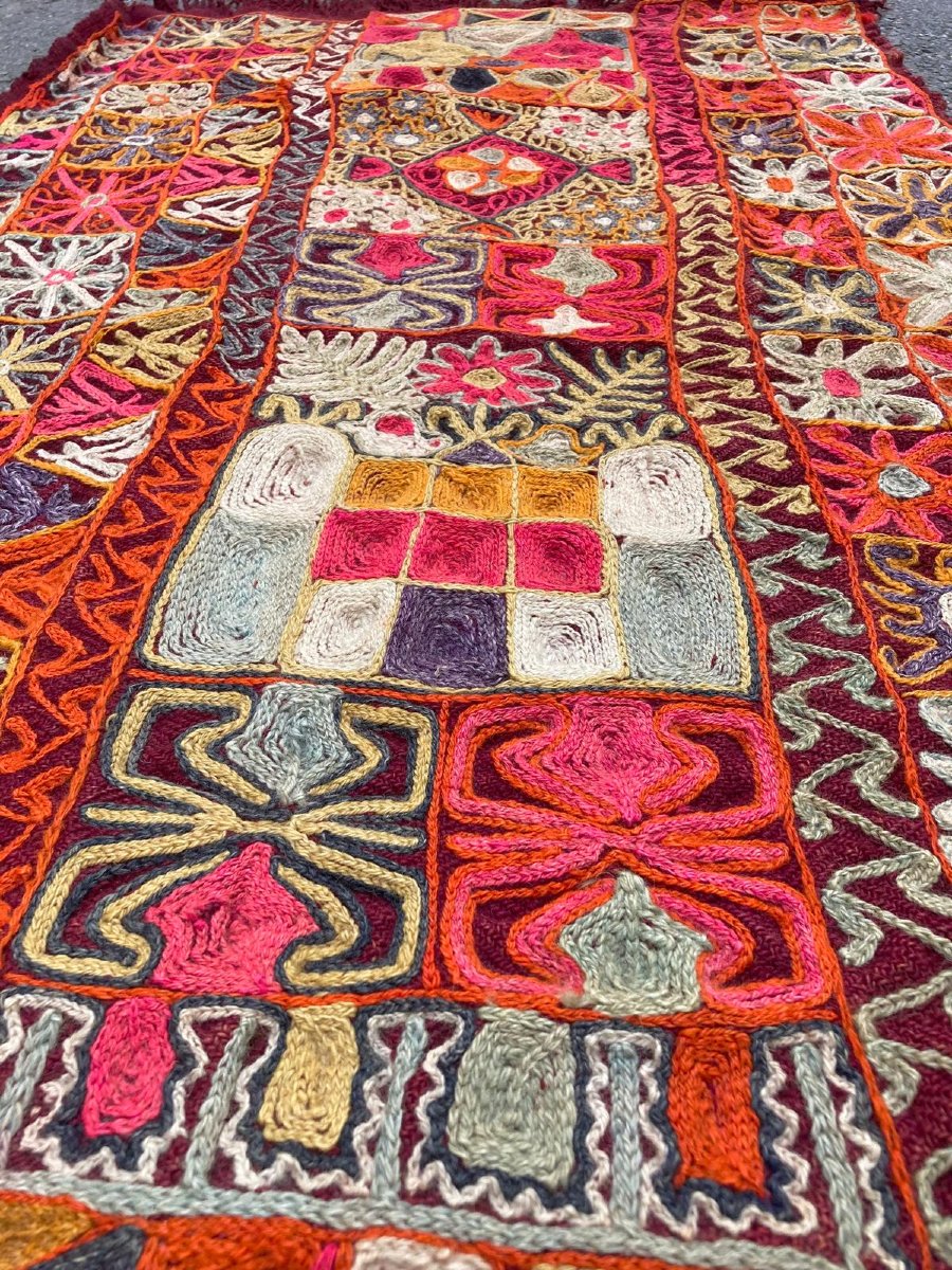 Kilim / Embroidery. Iraq. 1970s. 235 X 72 Cm-photo-5