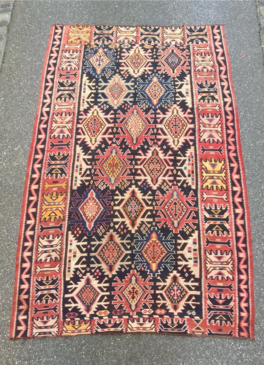 Kilim Kuba. Azerbaijan. Caucasus. Circa 1900. 303 X 180 Cm