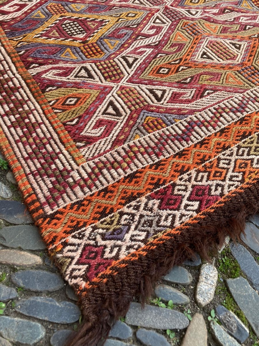 Kilim / Cicim Mut. Anatolia. 1930s. 140 X 90 Cm-photo-3