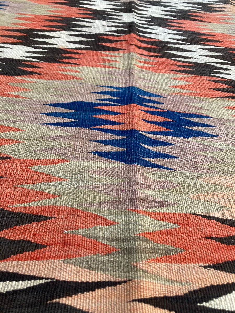 Kilim Qashqai / Veramin. Persian. Mid 20th. 322 X 142 Cm-photo-1