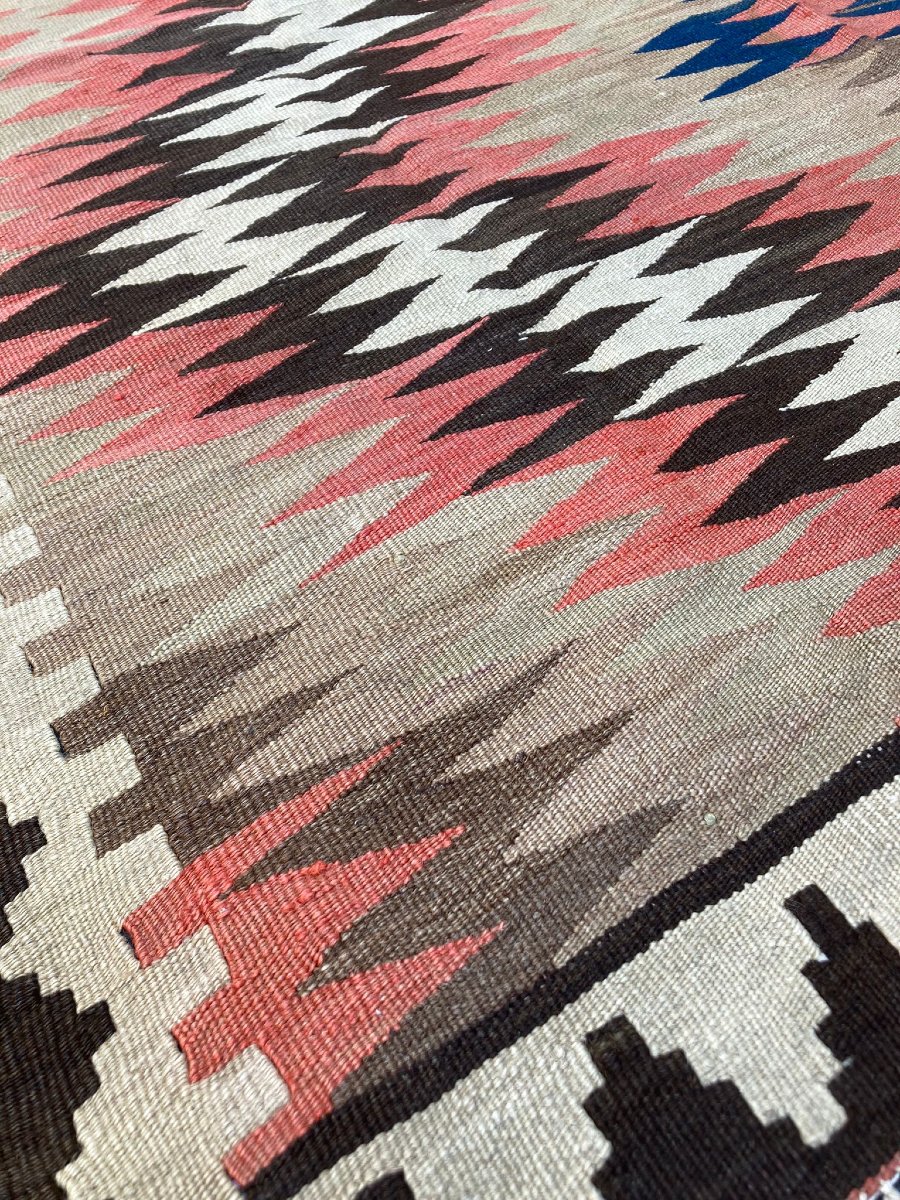 Kilim Qashqai / Veramin. Persian. Mid 20th. 322 X 142 Cm-photo-3