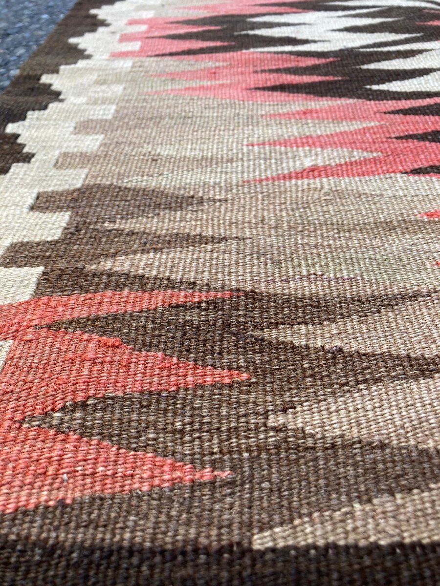 Kilim Qashqai / Veramin. Persian. Mid 20th. 322 X 142 Cm-photo-4