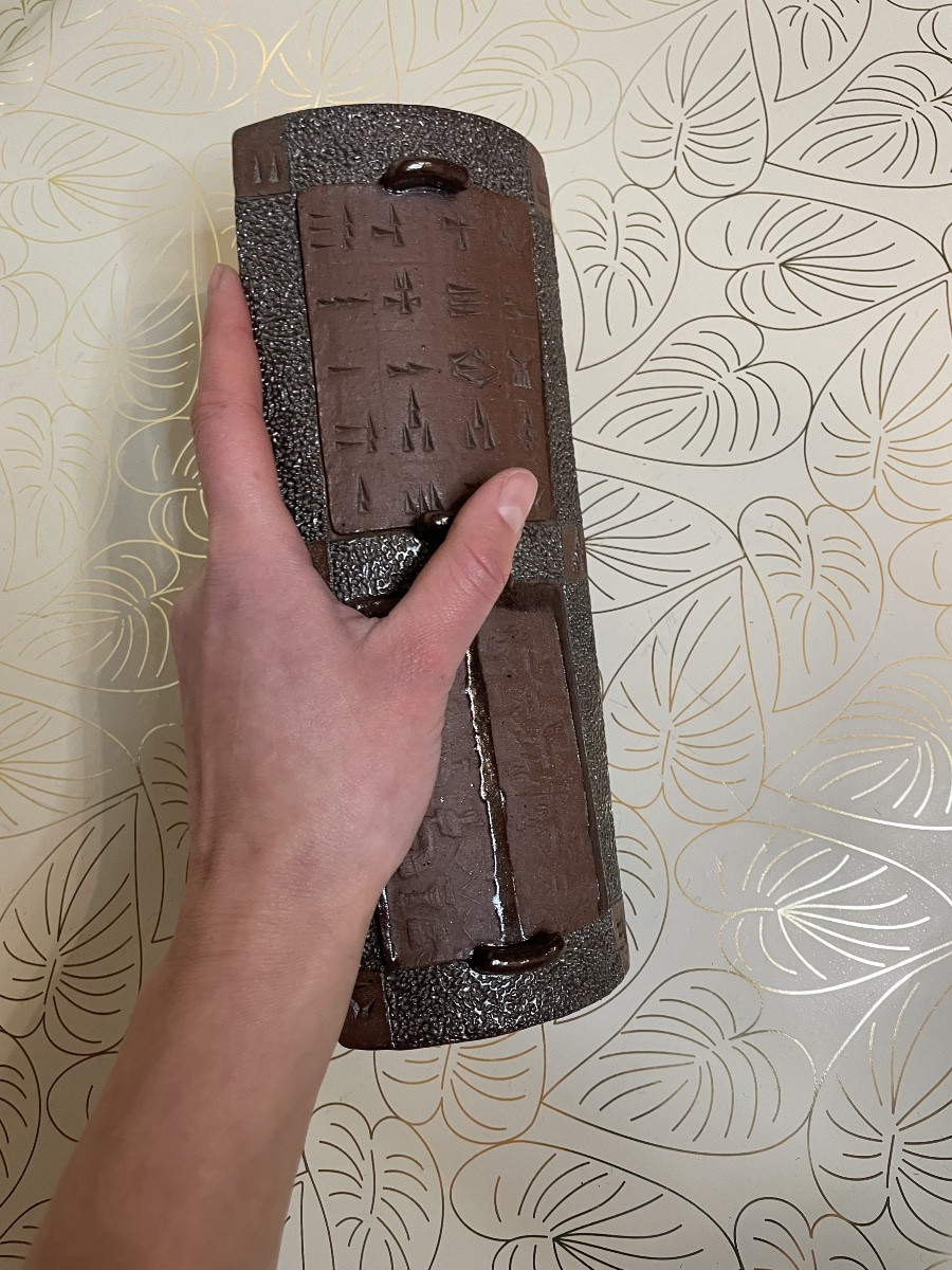 Plumier « Buveurs de bière » Céramique Claude Agier Mollinari -photo-1