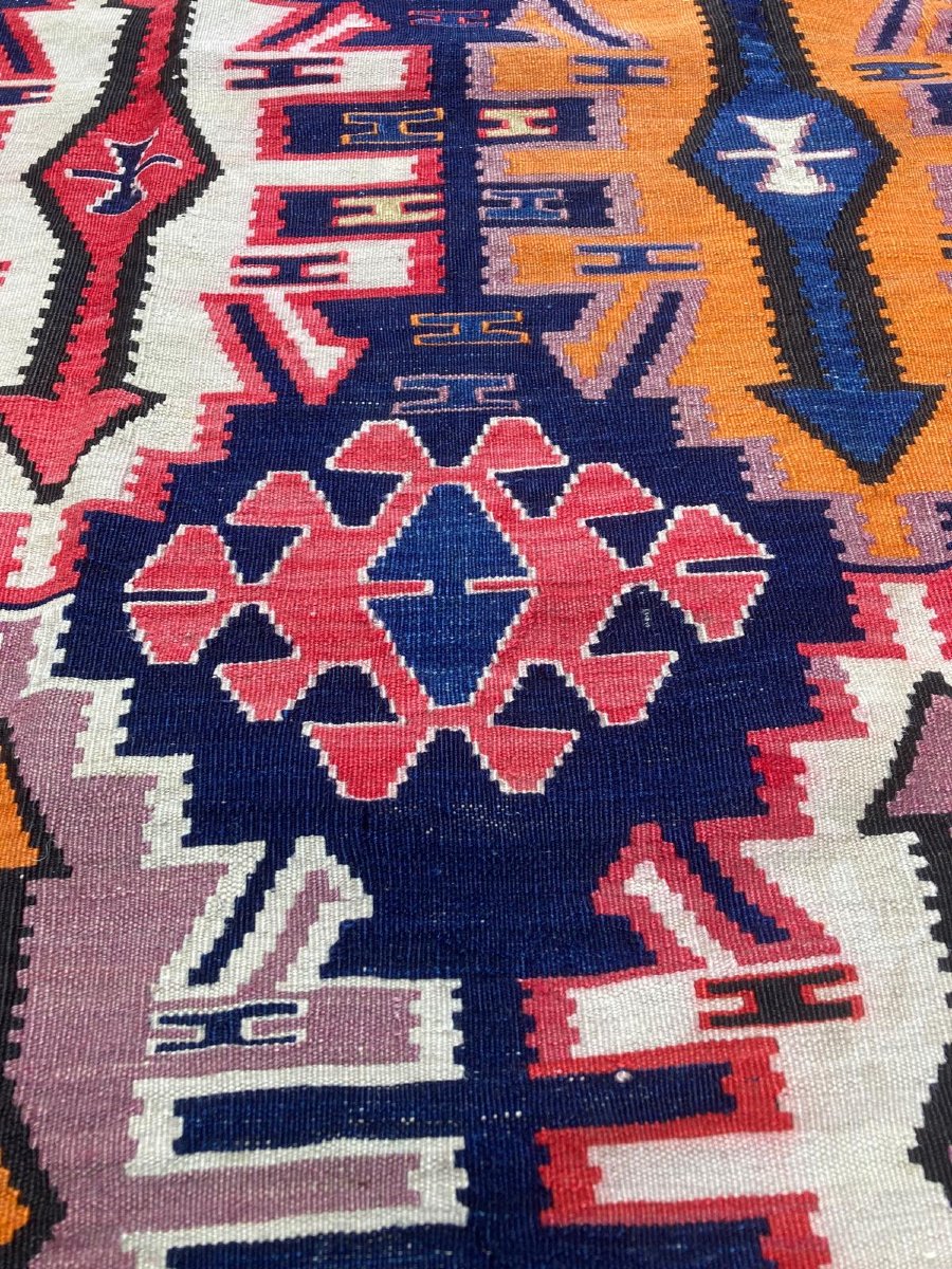 Kilim Kuba - Azerbaijan. Circa 1920. 300 X 158 Cm-photo-7