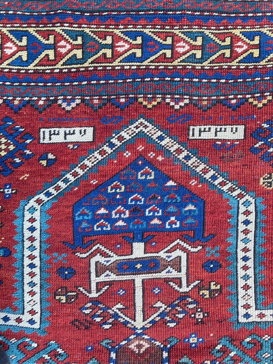 Shirvan Rug - Caucasus. Dated 1913. 215 X 122 Cm-photo-1