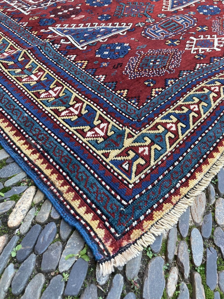 Shirvan Rug - Caucasus. Dated 1913. 215 X 122 Cm-photo-3