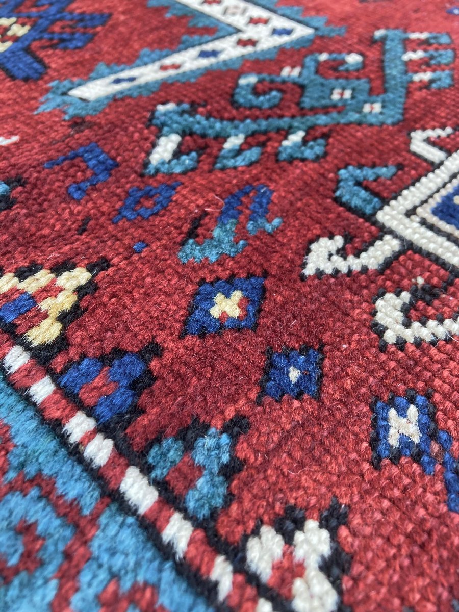 Shirvan Rug - Caucasus. Dated 1913. 215 X 122 Cm-photo-4