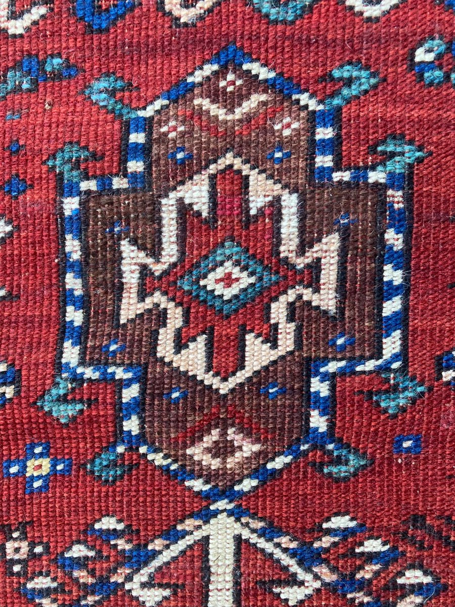 Shirvan Rug - Caucasus. Dated 1913. 215 X 122 Cm-photo-5