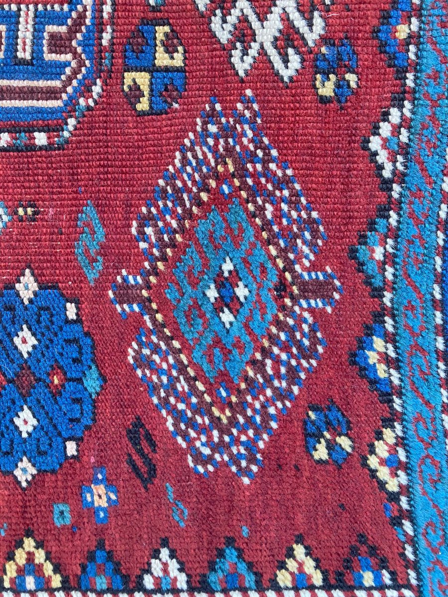 Shirvan Rug - Caucasus. Dated 1913. 215 X 122 Cm-photo-8