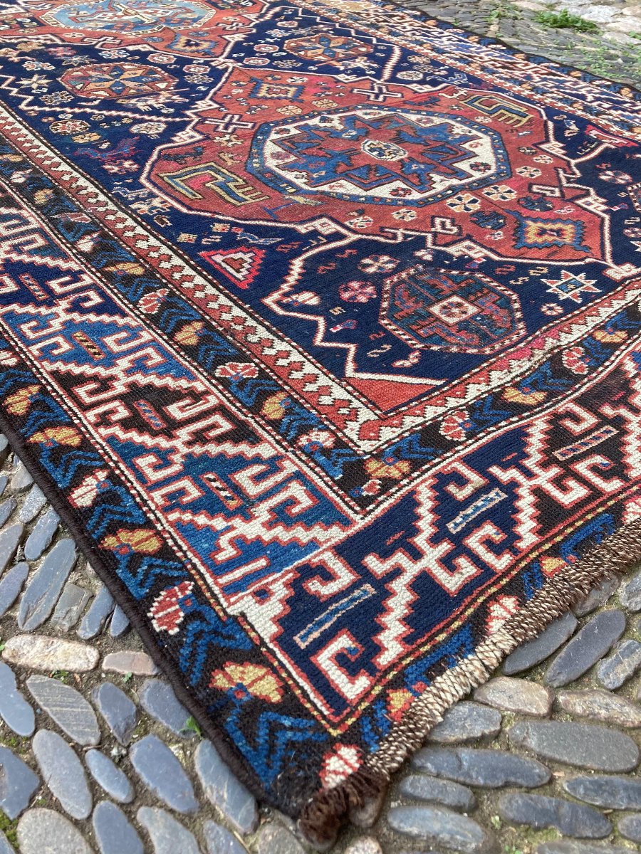Tapis Kuba. Caucase. Fin 19 ième. 270 x 135 cm-photo-3