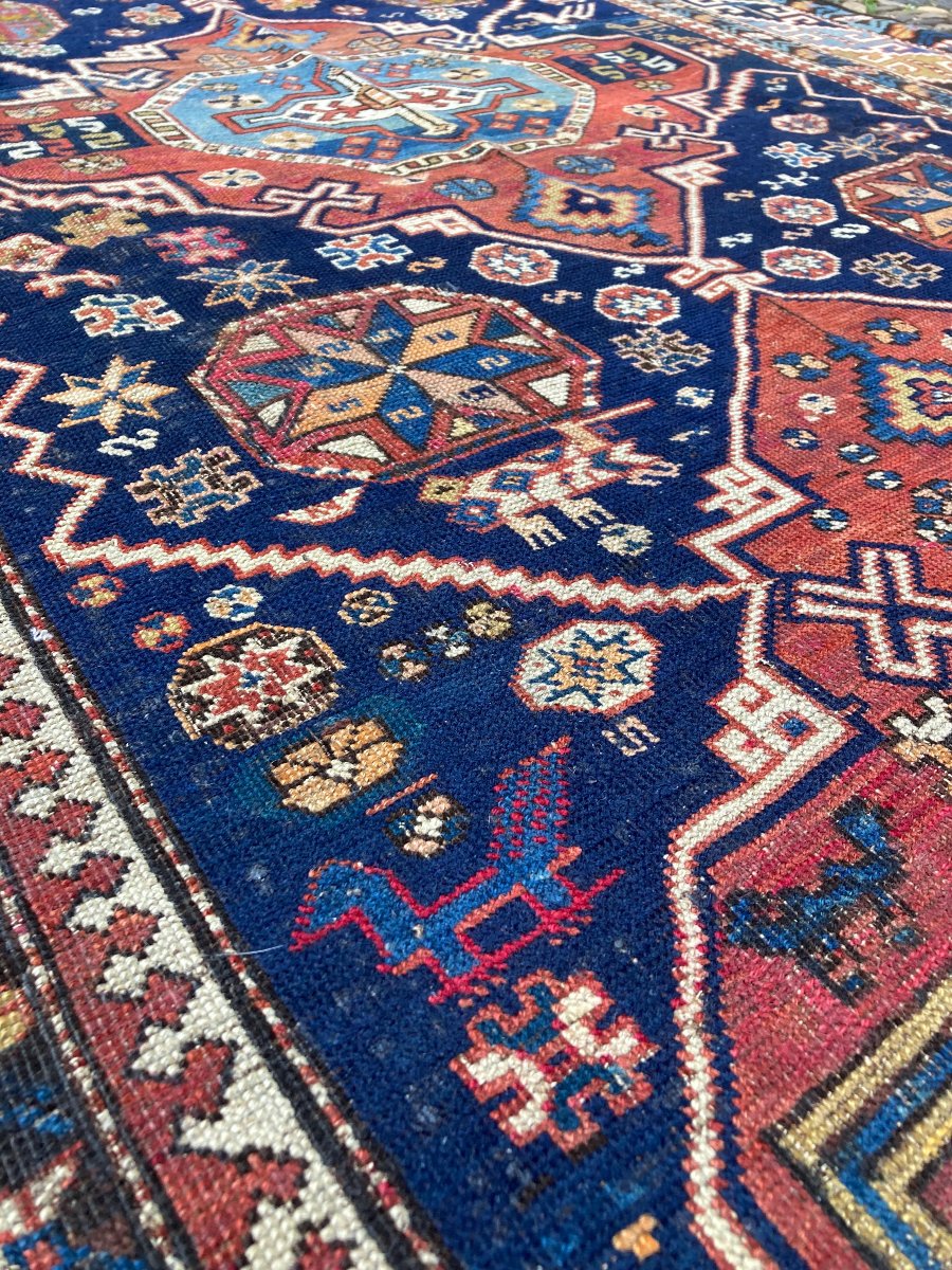 Tapis Kuba. Caucase. Fin 19 ième. 270 x 135 cm-photo-6