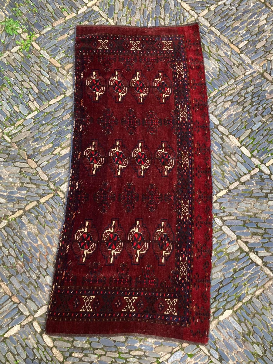 Yomud Turkmen Saddle Pad. Circa 1880. 160 X 70 Cm-photo-2