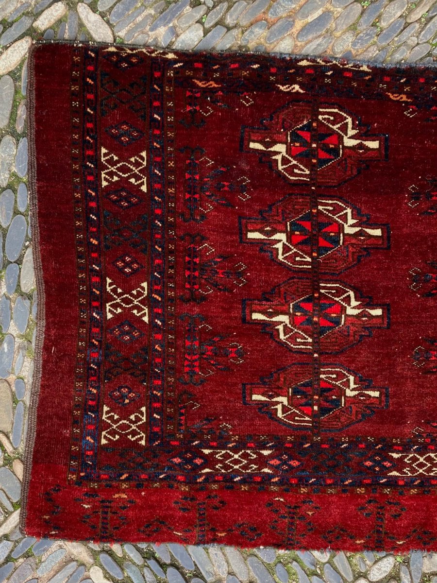 Yomud Turkmen Saddle Pad. Circa 1880. 160 X 70 Cm-photo-1