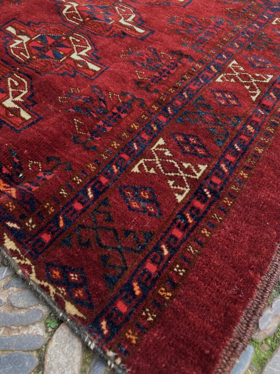 Yomud Turkmen Saddle Pad. Circa 1880. 160 X 70 Cm-photo-2