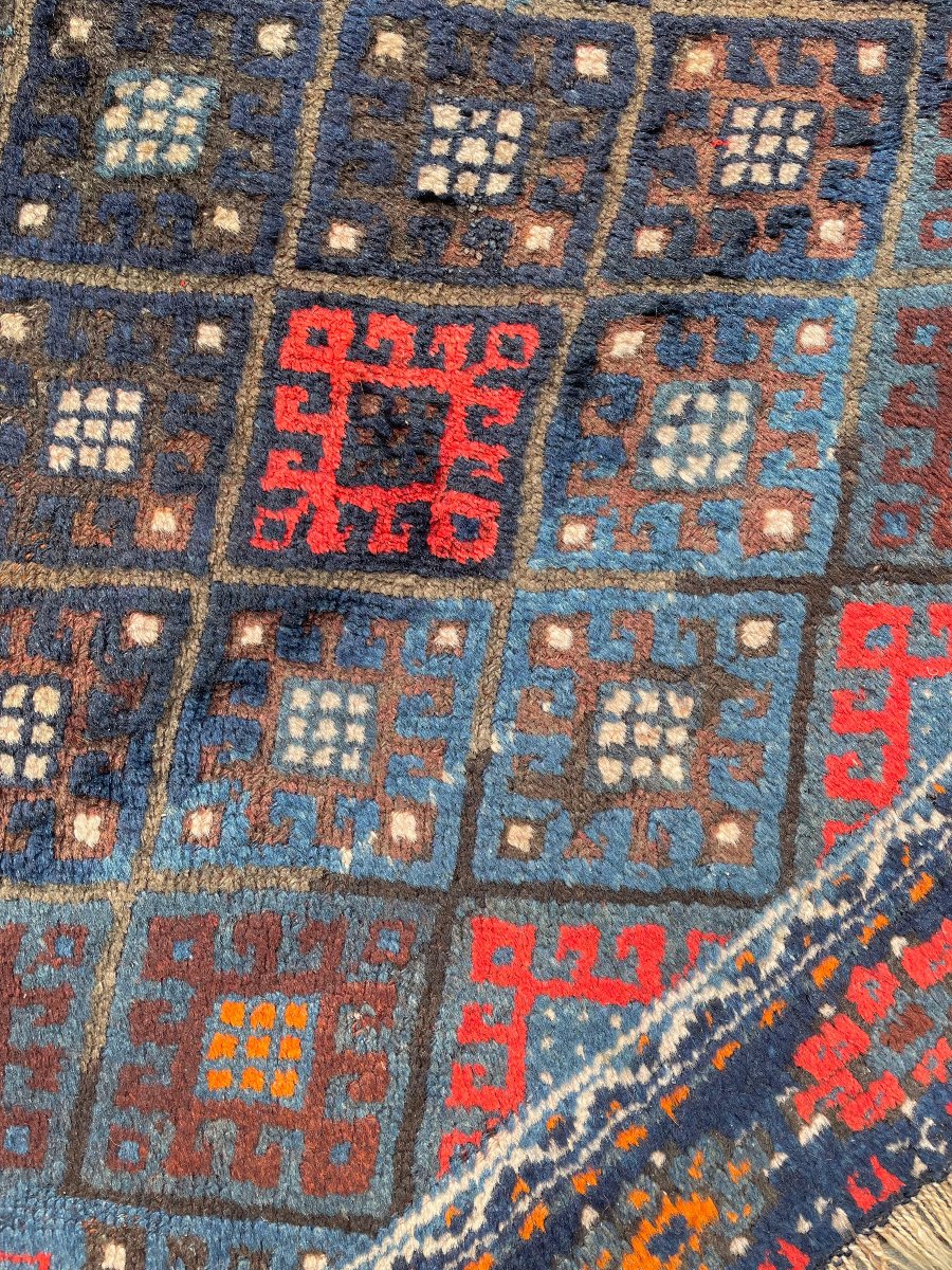 Rug. Jaff Kurdish Saddlebag Front. Persia. Circa 1900. 114 X 75 Cm -photo-2