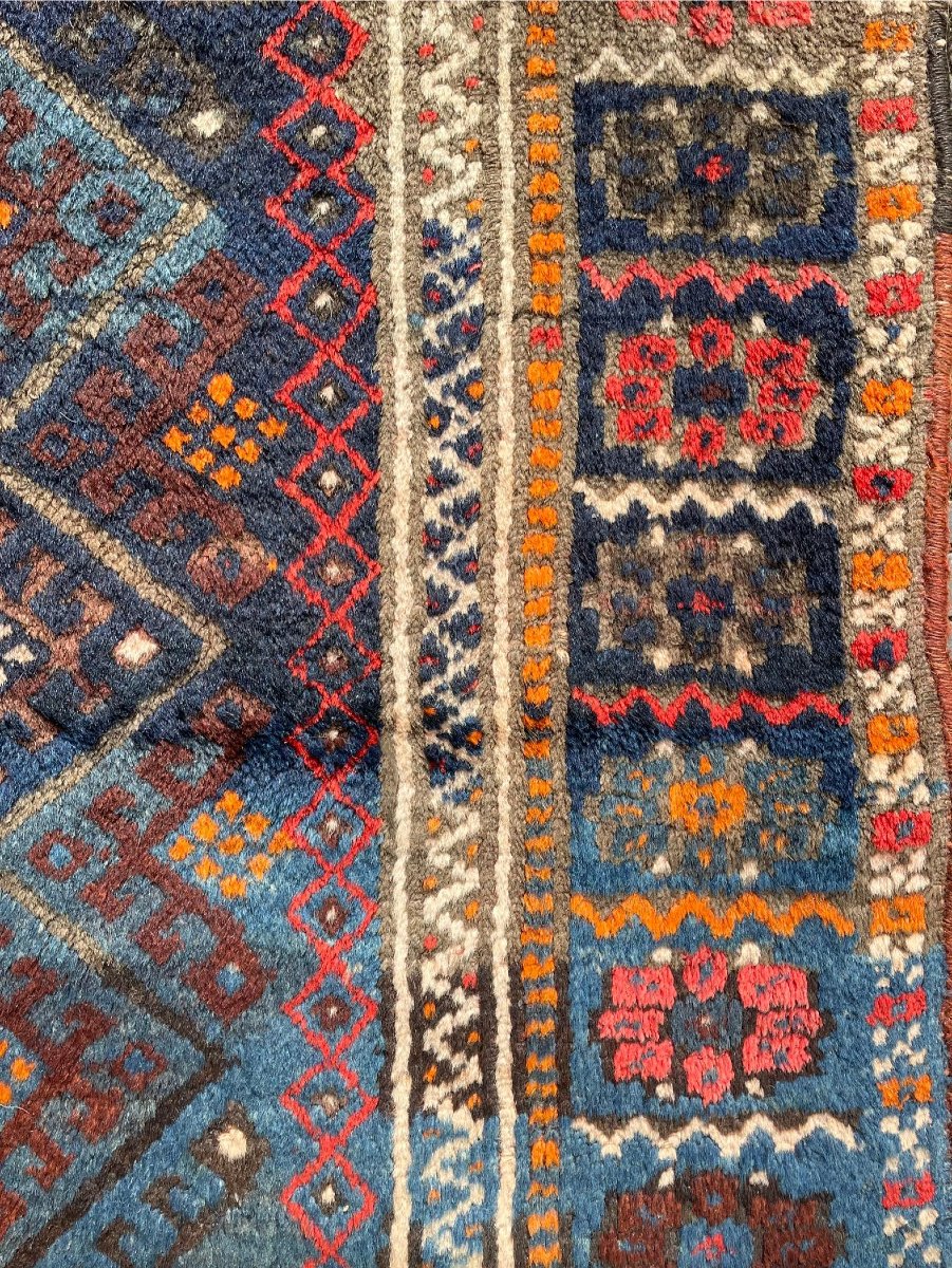 Rug. Jaff Kurdish Saddlebag Front. Persia. Circa 1900. 114 X 75 Cm -photo-4