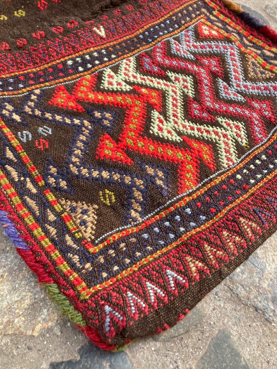 Heybe Double Bag. Korkuteli - Anatolia. Circa 1930. 113 X 47 Cm-photo-2