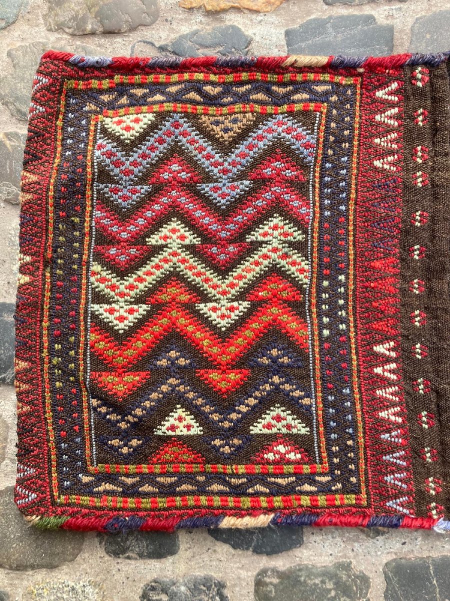 Heybe Double Bag. Korkuteli - Anatolia. Circa 1930. 113 X 47 Cm-photo-3