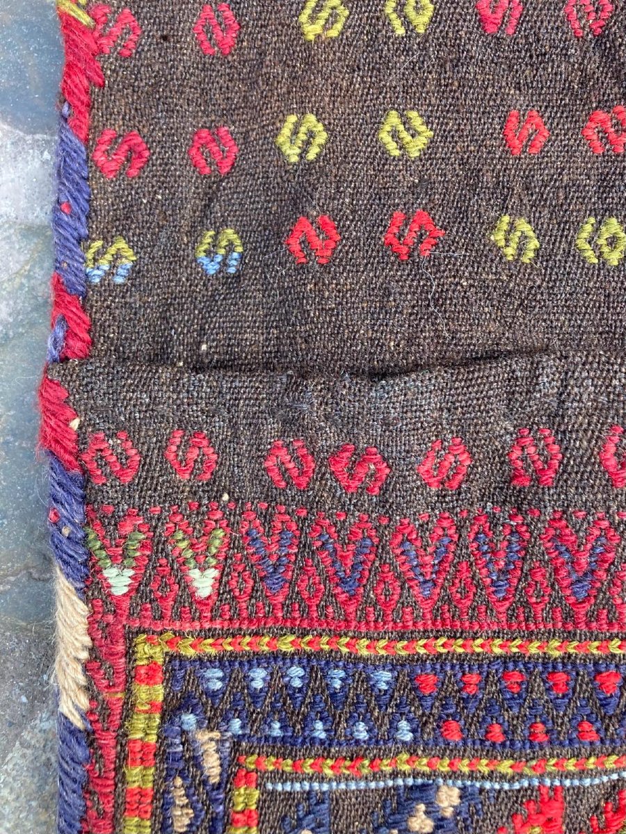 Heybe Double Bag. Korkuteli - Anatolia. Circa 1930. 113 X 47 Cm-photo-2