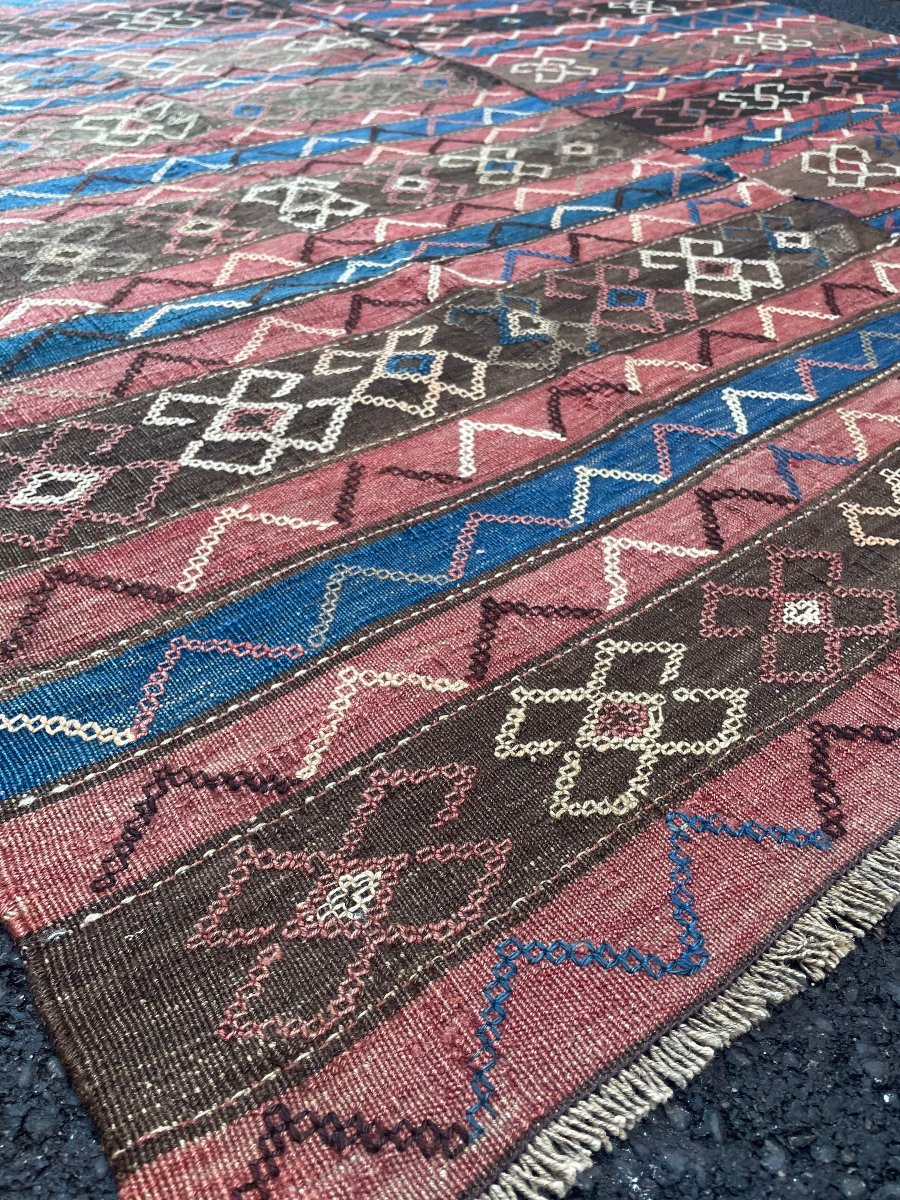 Kilim Verneh / Caucasus. Circa 1870. 233 X 183 Cm-photo-4