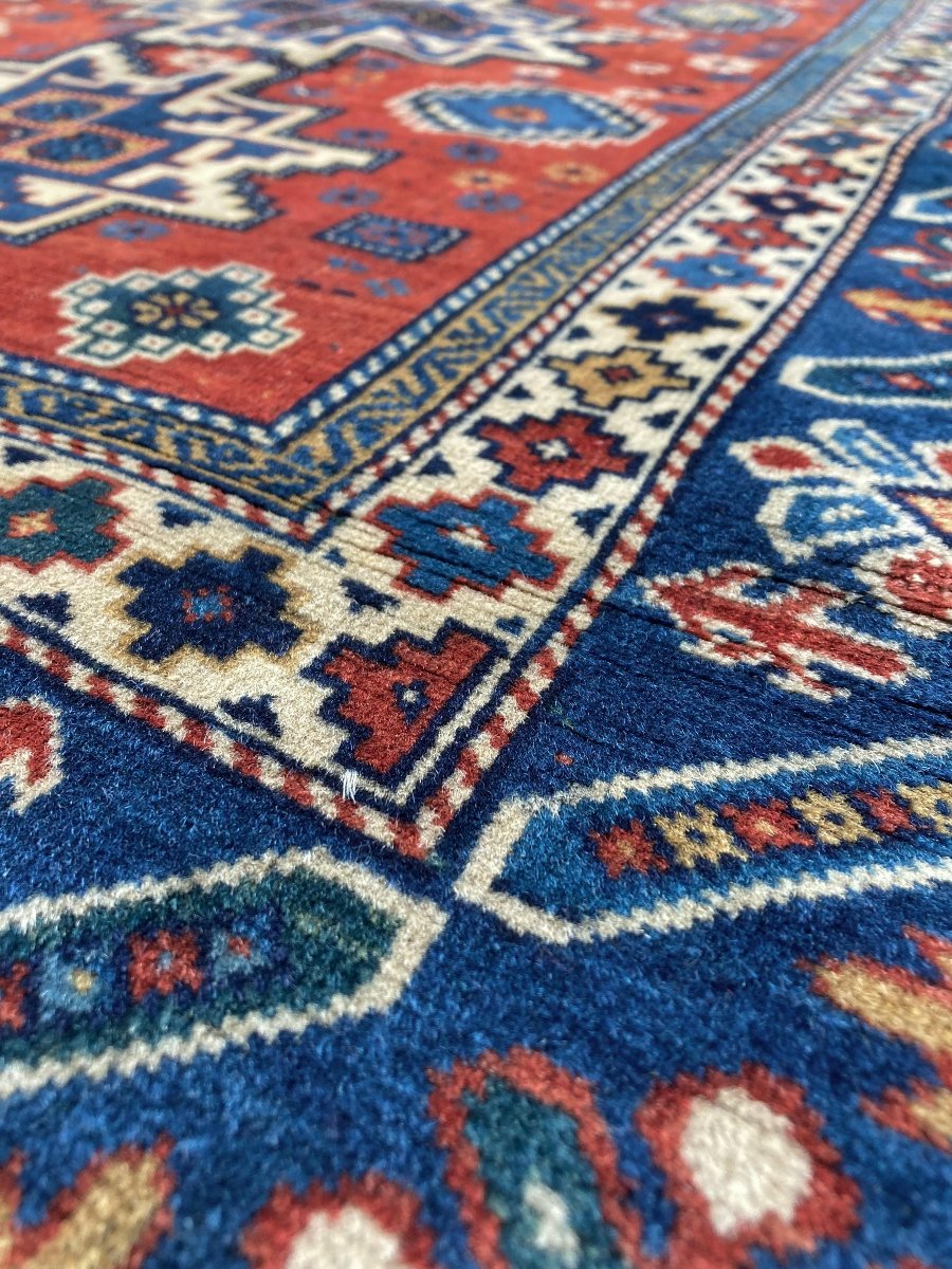 Shirvan Rug - Caucasus. Circa 1930. 145 X 120 Cm-photo-3