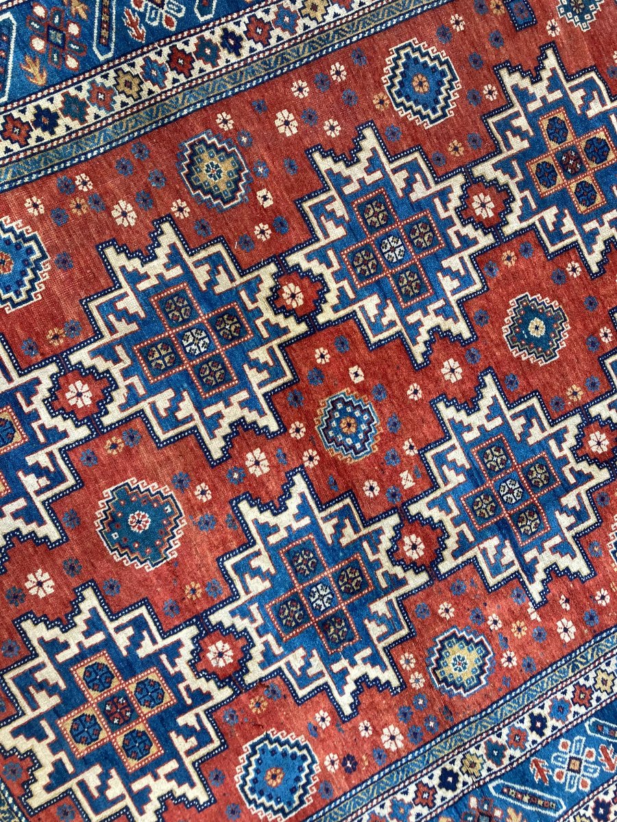 Shirvan Rug - Caucasus. Circa 1930. 145 X 120 Cm-photo-4
