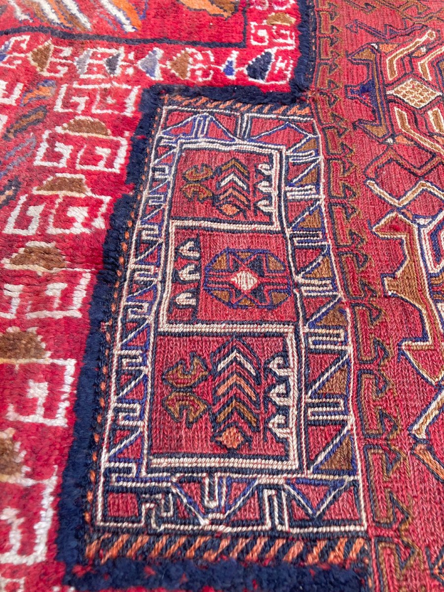 Open Camel Saddlebag. Bathiyari. Persia. Circa 1920. 230 X 105 Cm-photo-1