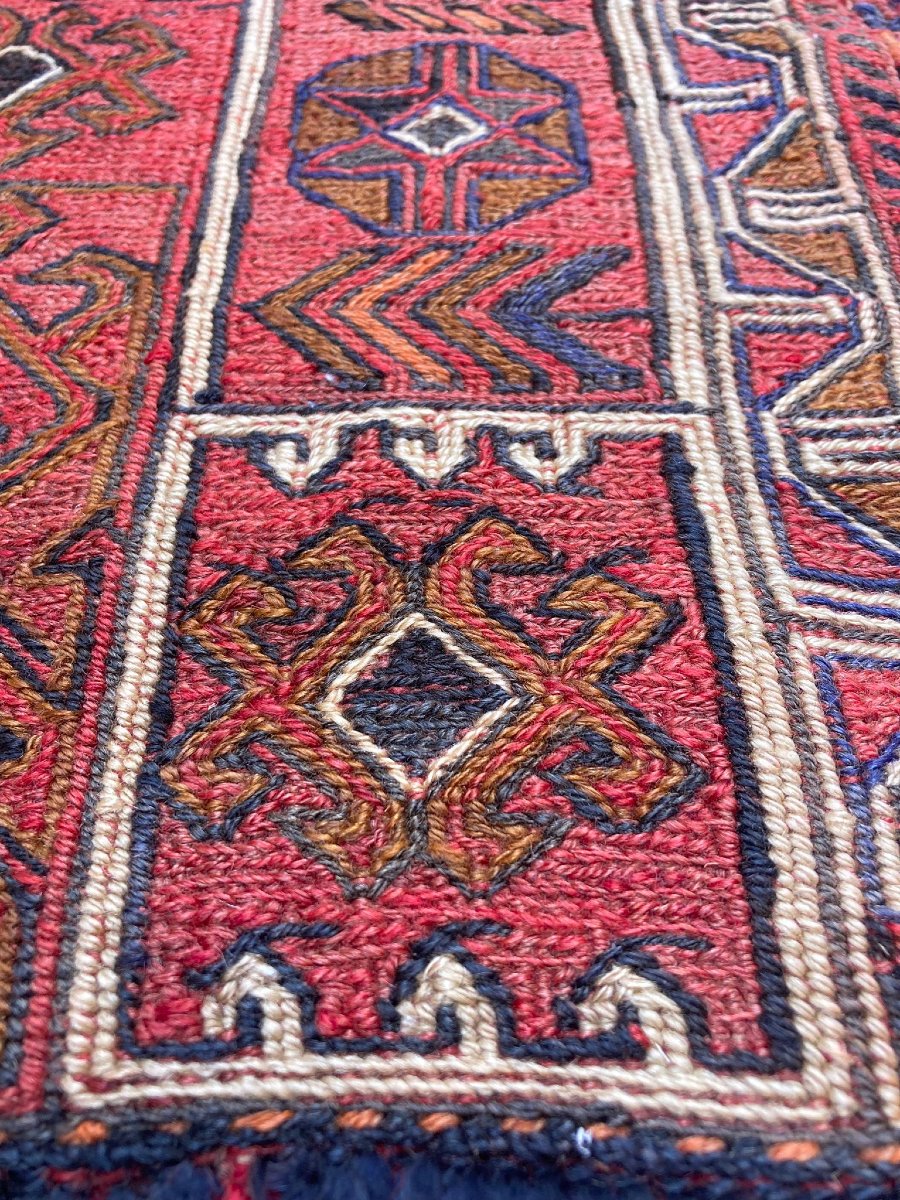 Open Camel Saddlebag. Bathiyari. Persia. Circa 1920. 230 X 105 Cm-photo-2