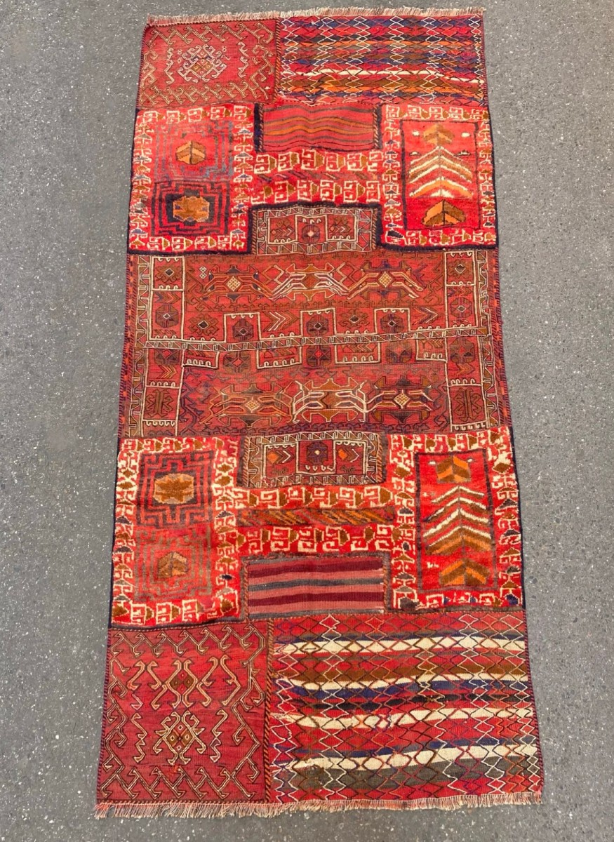 Open Camel Saddlebag. Bathiyari. Persia. Circa 1920. 230 X 105 Cm