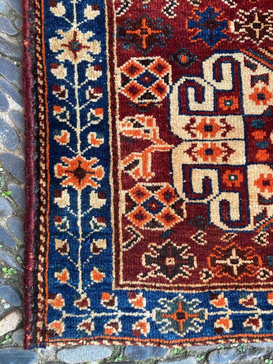 Khorjin (bag) Qashqai. Persian. Circa 1900. 55 X 52 Cm-photo-2