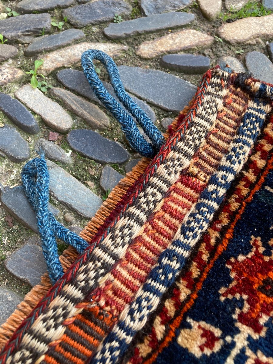 Khorjin (bag) Qashqai. Persian. Circa 1900. 55 X 52 Cm-photo-3