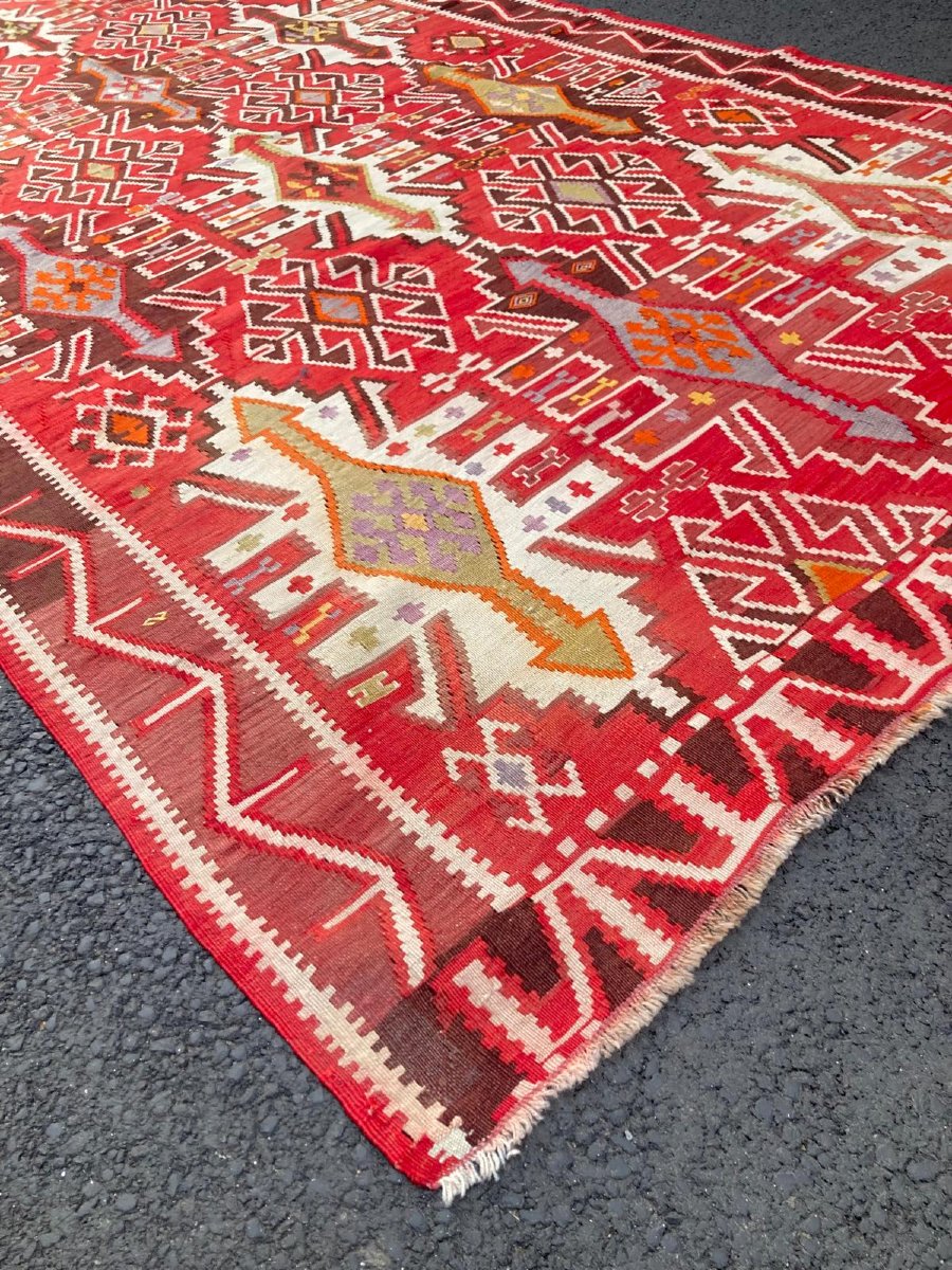 Kilim Kuba - Azerbaijan. Caucasus. Early 20th Century. 300 X 160 Cm-photo-2