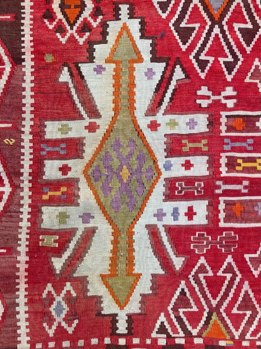 Kilim Kuba - Azerbaijan. Caucasus. Early 20th Century. 300 X 160 Cm-photo-3