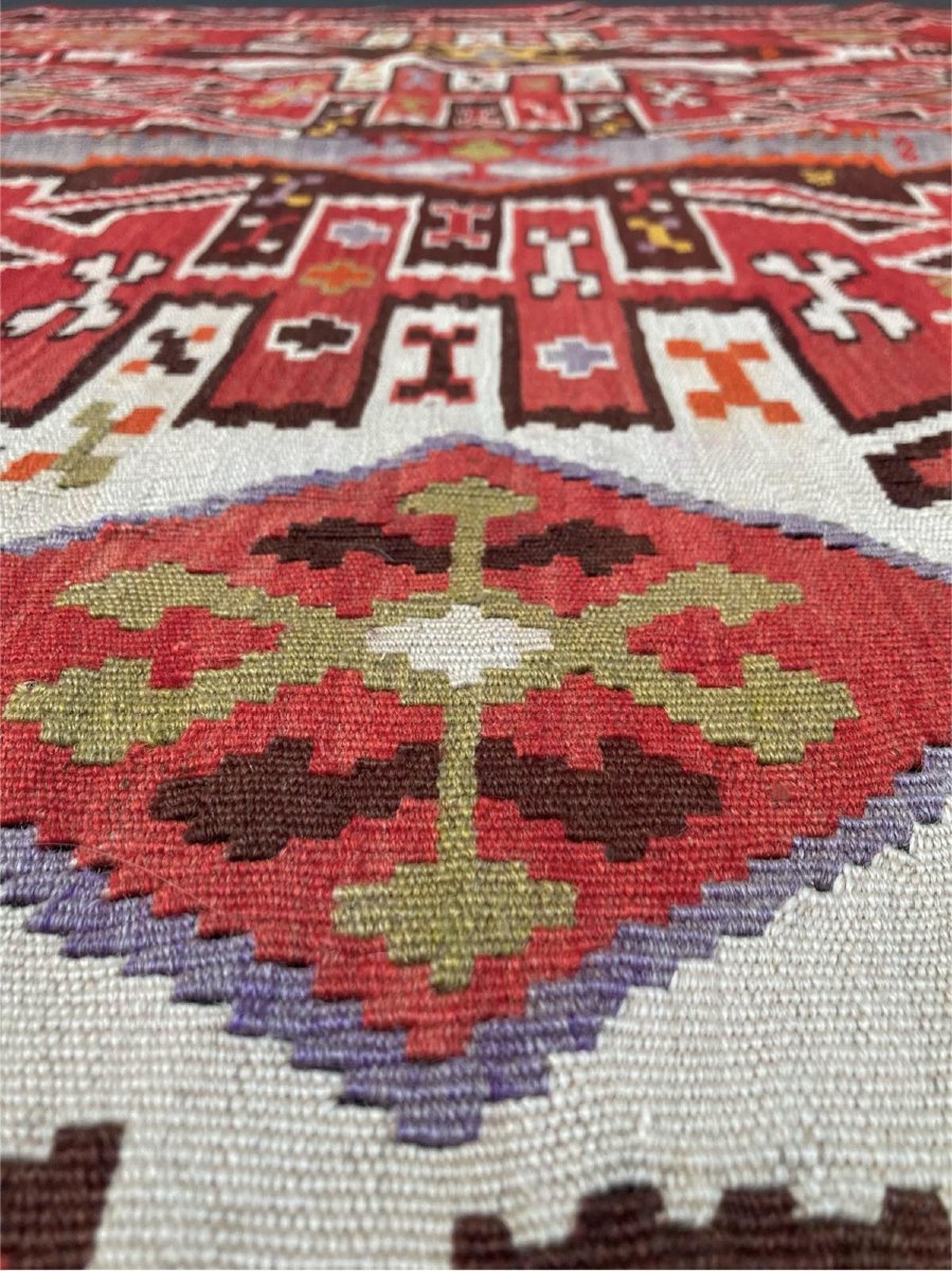 Kilim Kuba - Azerbaijan. Caucasus. Early 20th Century. 300 X 160 Cm-photo-4