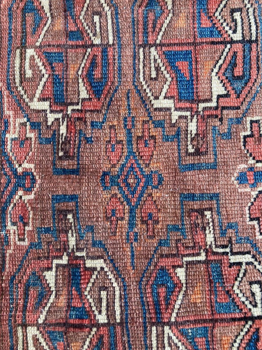 Yomud Turkmen Saddle Pad. Circa 1880. 115 X 73 C-photo-3