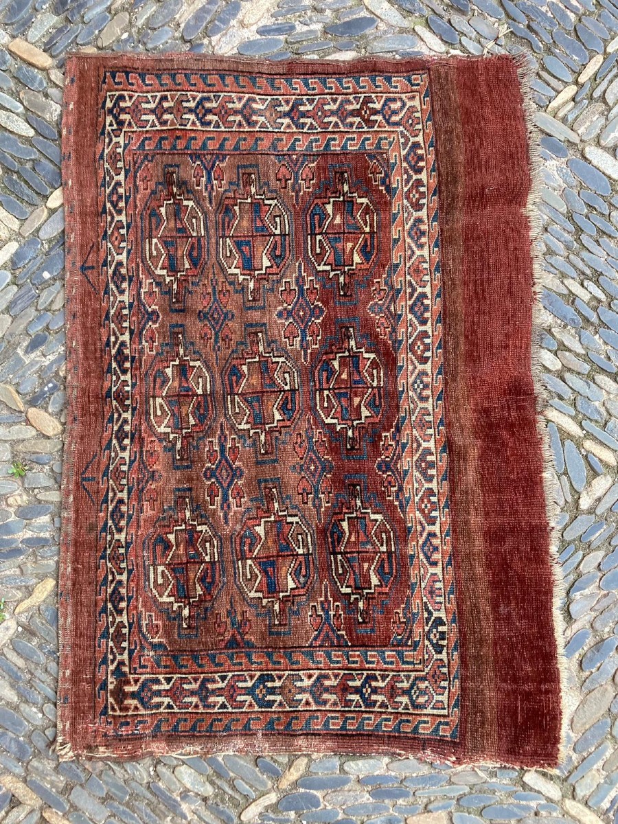 Yomud Turkmen Saddle Pad. Circa 1880. 115 X 73 C