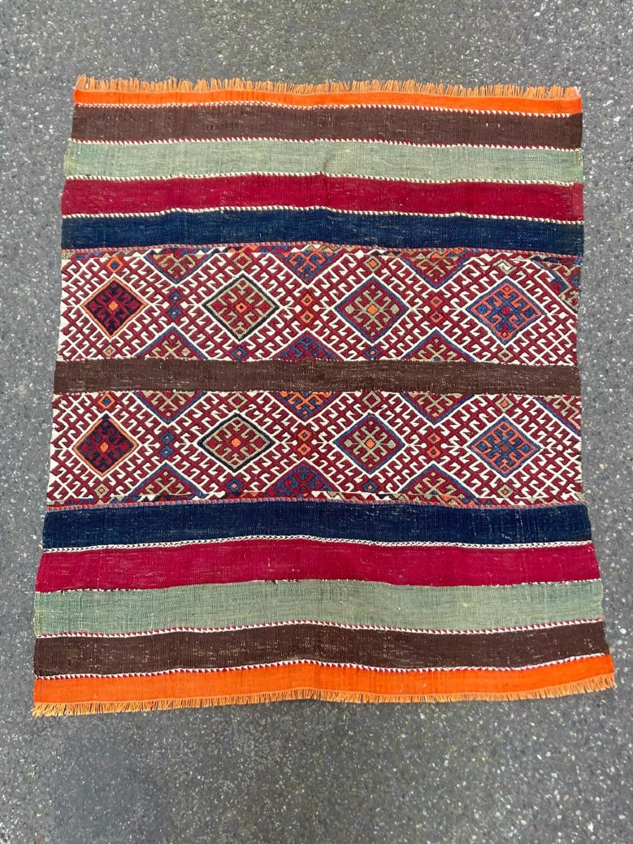 Kilim Cuval Gaziantep - Anatolia. Circa 1880. 130 X 108 Cm-photo-2