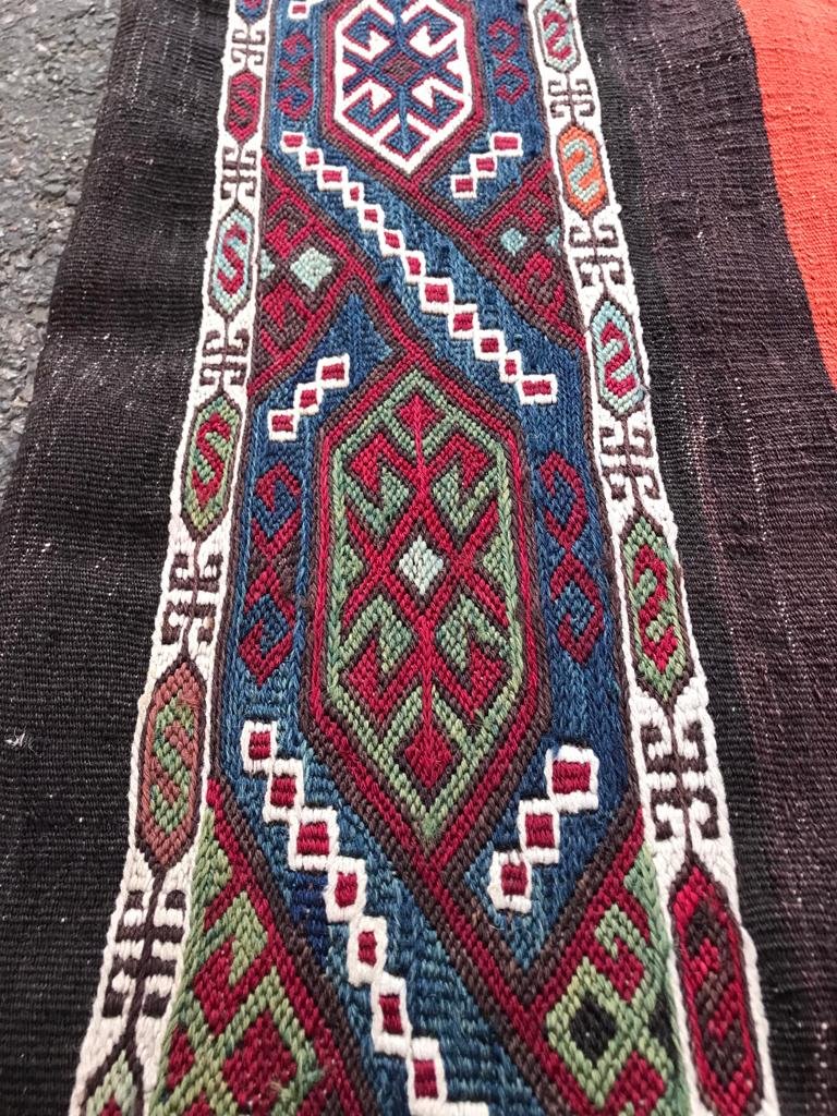 Cuval - Antique Grain Bag. Antep. Kurdish. Circa 1880. 133 X 127 Cm-photo-1