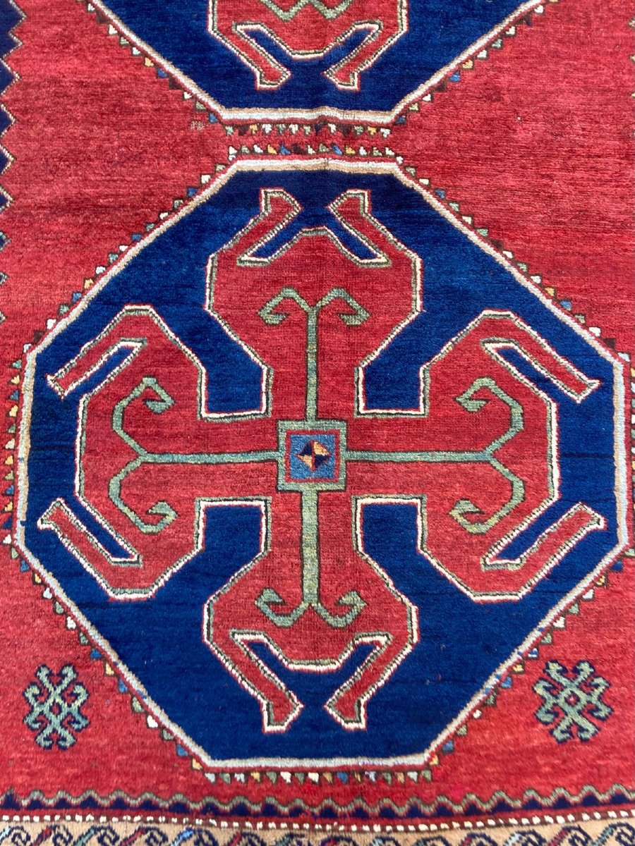 Caucasian Rug. Kazakh Motif. Early 20th Century. 215 X 145 Cm-photo-3