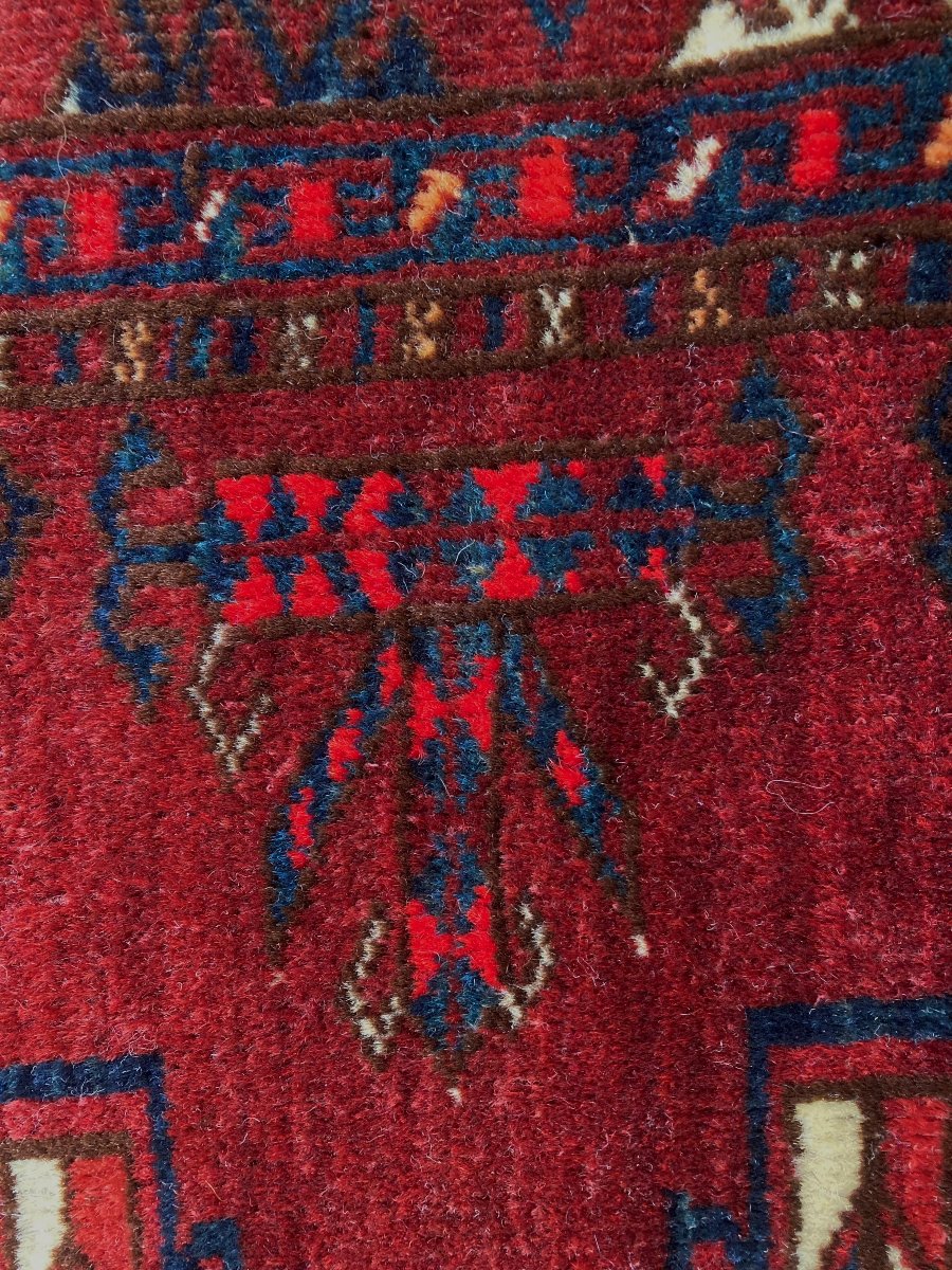 Yomud Turkmen Saddle Pad. Circa 1880. 160 X 70 Cm-photo-2