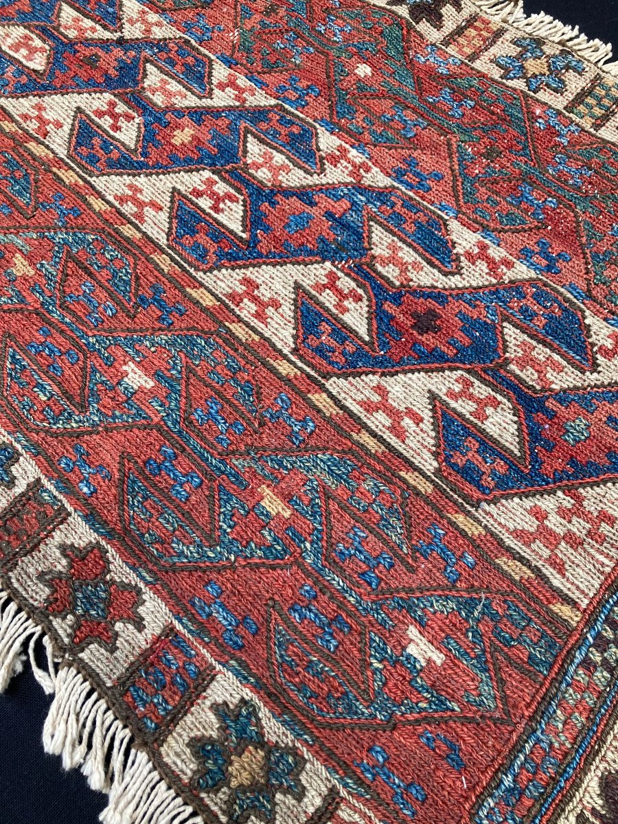 Fragment Maffrash Karabakh. Caucase. Fin 19 ième. 108 x 50 cm-photo-3