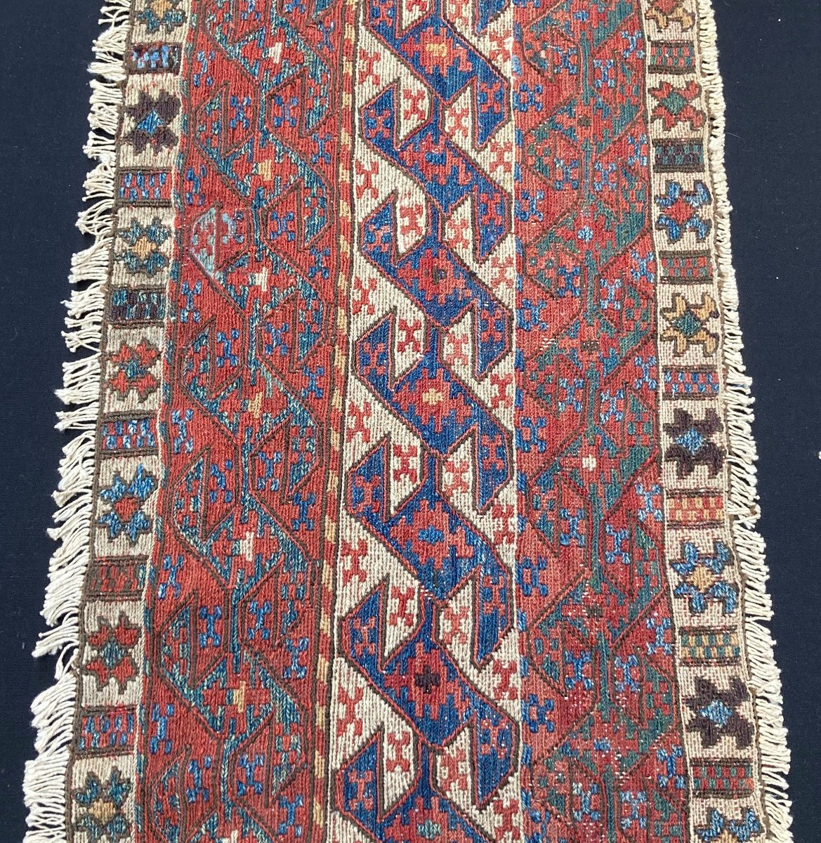 Fragment Maffrash Karabakh. Caucase. Fin 19 ième. 108 x 50 cm-photo-4