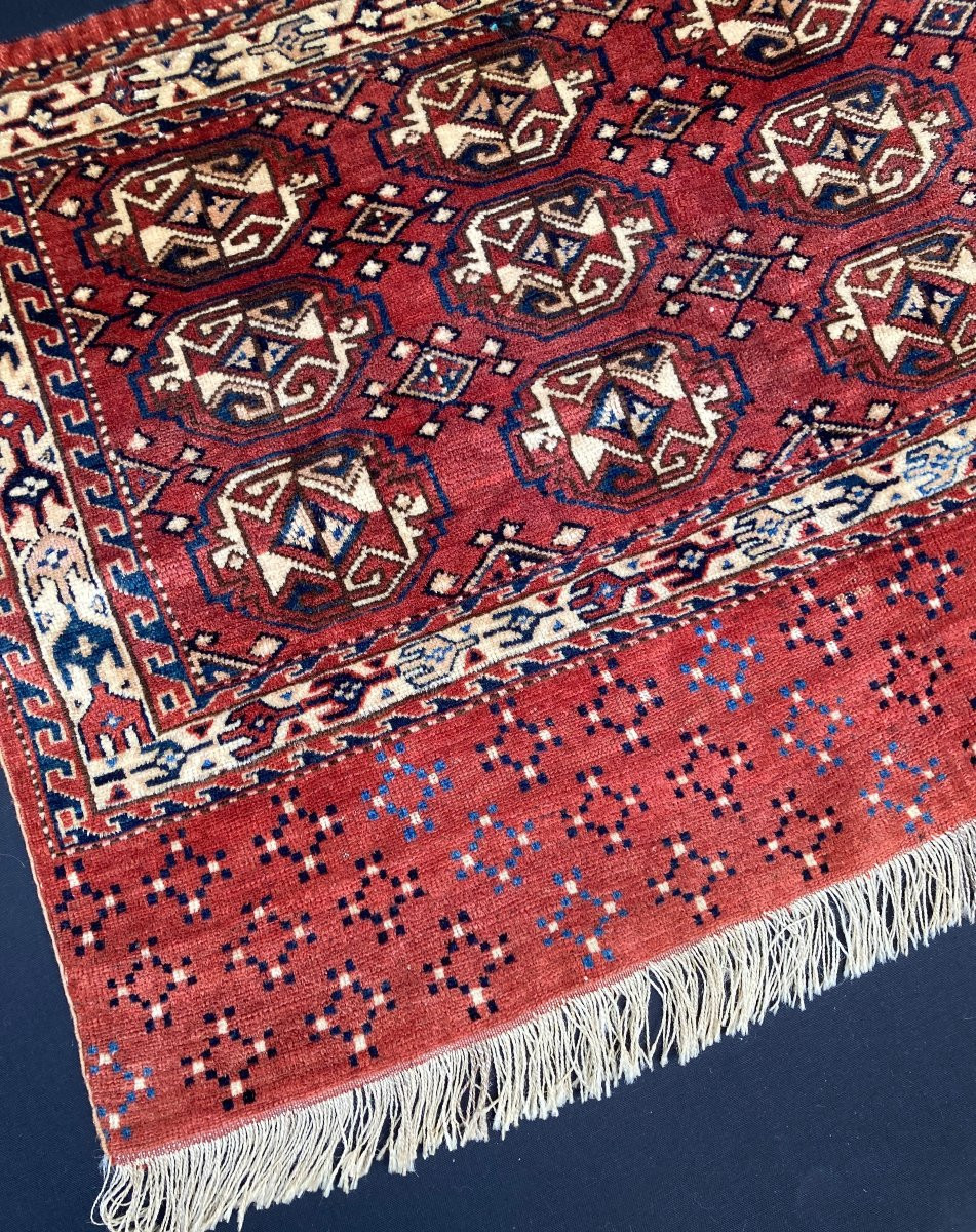 Tapis de selle Yomud Turkmène. Circa 1880. 112 x 70 cm-photo-2