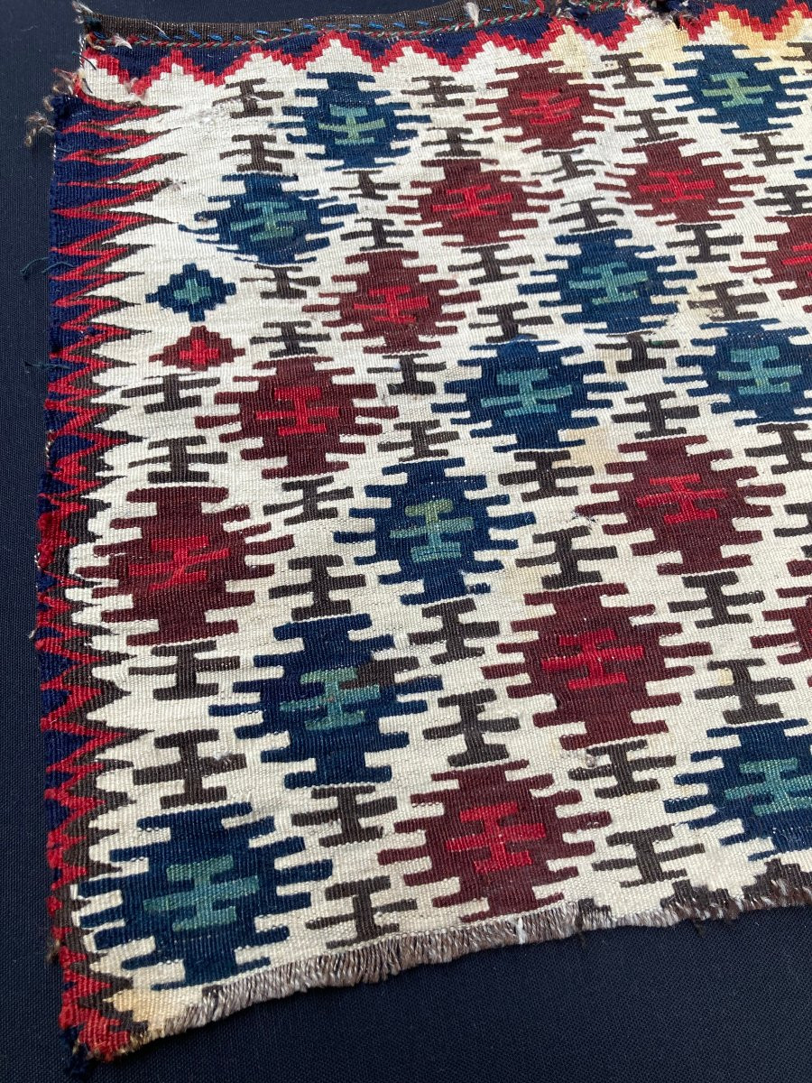 Paire de fragments de Maffrash Shahsaven / Perse. Circa 1850. 58 x 54 cm cm (x2)-photo-3