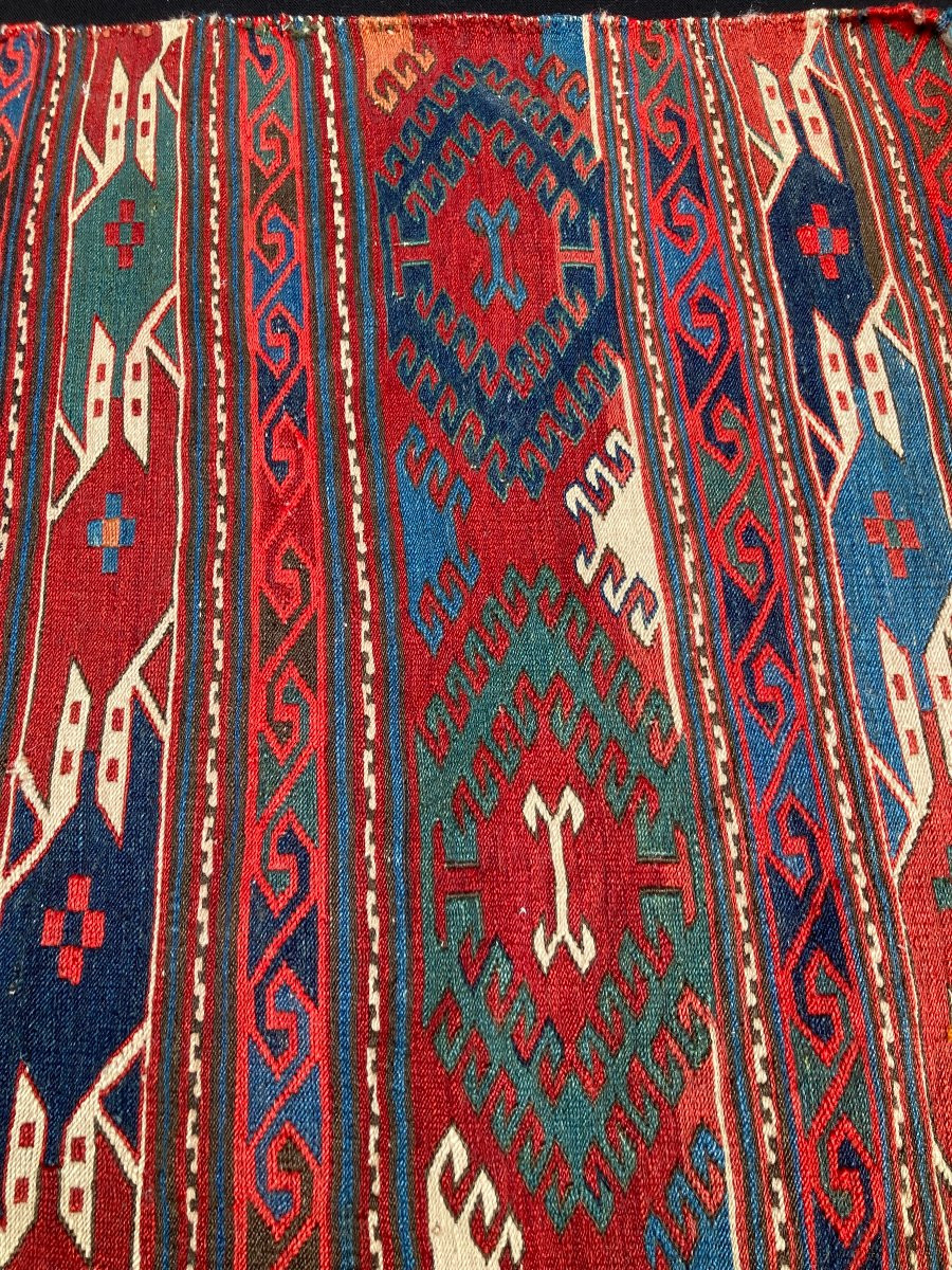 Paire de fragments de Maffrash Karabakh / Caucase. Circa 1850. 53 x 50 cm (x2)-photo-1