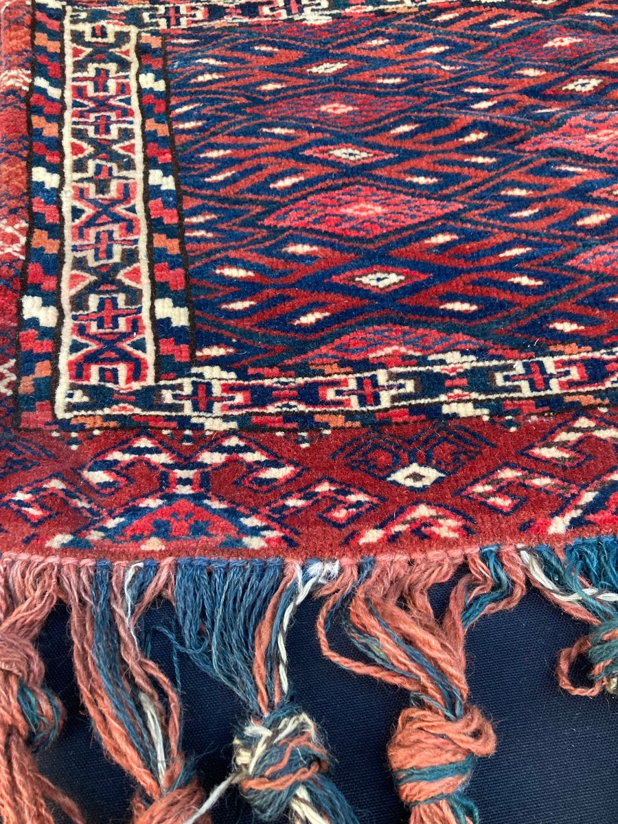 Torba Yomud Turkmène. Circa 1900. 90 x 40 cm-photo-2